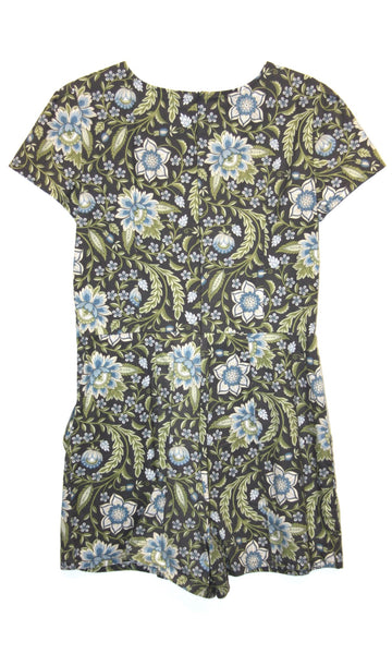 RN1046 - 6 - Silverbill Romper - Grey Botanical