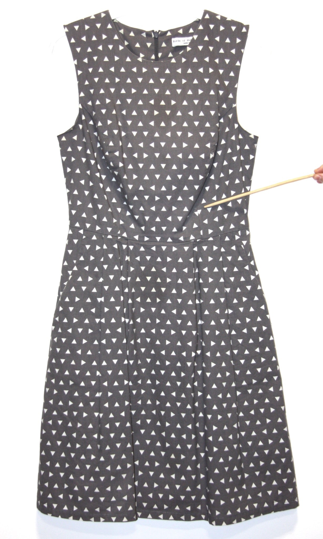 RN1055 - 6 - Antbird Dress - Grey Triangles