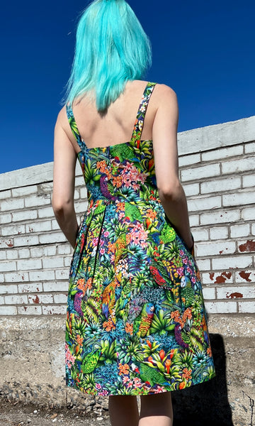 Corncrake Dress - Parrot Jungle