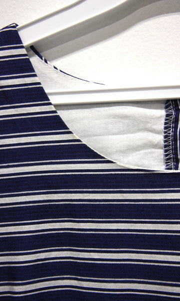 RN1152 - 14 - Whydah Dress - Blue Stripes