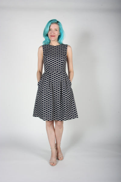 RN1463 - 12 - Océanite Dress - Navy Dragonflies