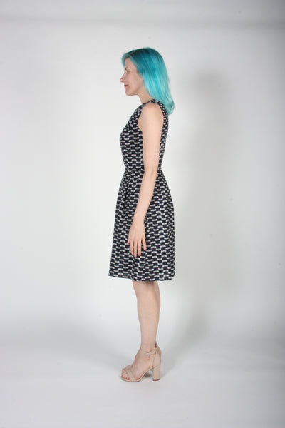 RN1463 - 12 - Océanite Dress - Navy Dragonflies