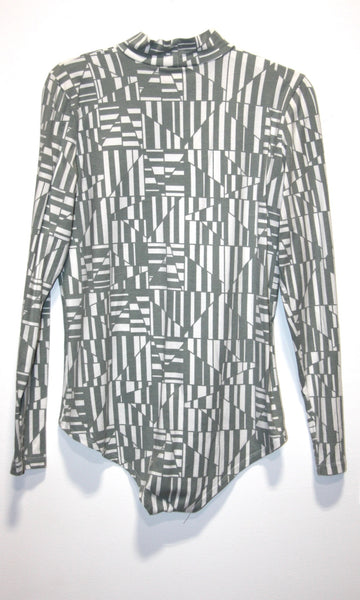 RN1240 - L - Coquette Bodysuit -  Sage/White Shards