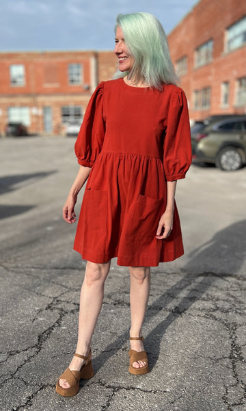 Flowerpiercer Dress - Rust