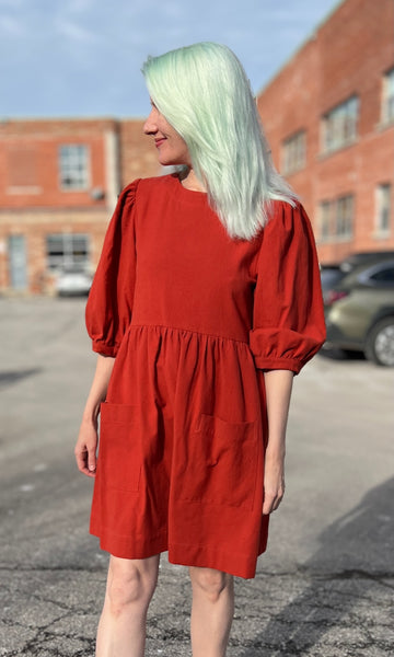 Flowerpiercer Dress - Rust