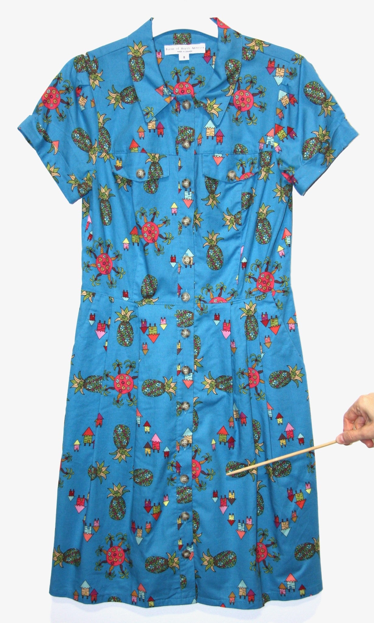 RN1273 - 8 - Ptarmigan Dress - Blue Pineapple Party