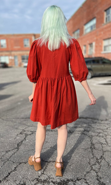 Flowerpiercer Dress - Rust