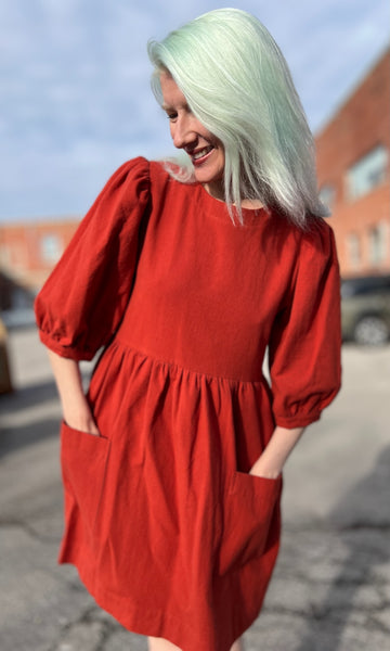 Flowerpiercer Dress - Rust