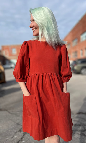 Flowerpiercer Dress - Rust