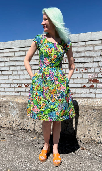 Gallinule Dress - Parrot Jungle