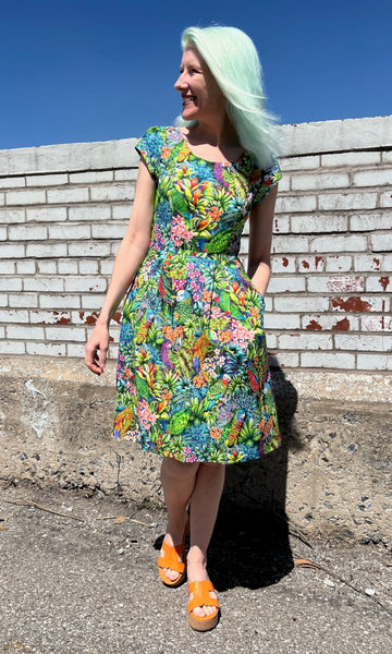 Gallinule Dress - Parrot Jungle