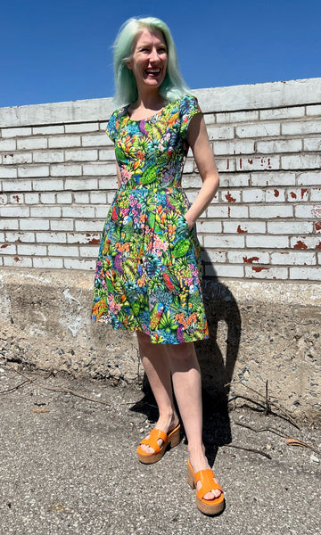 Gallinule Dress - Parrot Jungle