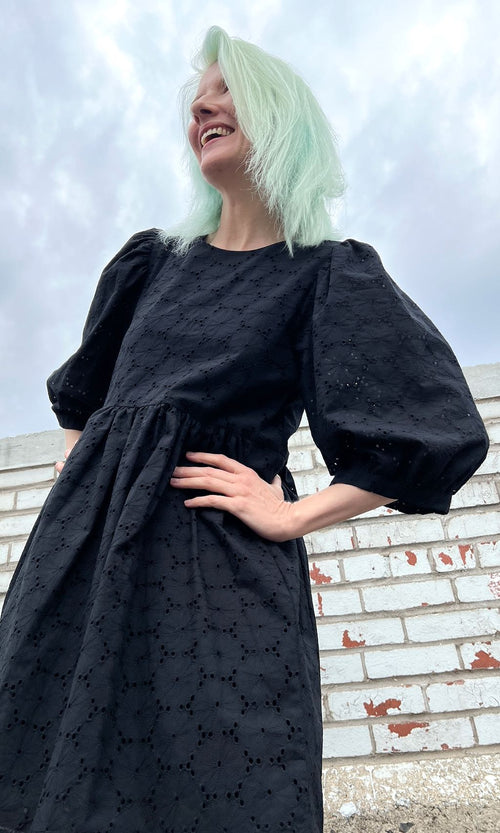 Bluebonnet Dress - Black Birds of North America Bluebonnet Dress - Black Birds of North America