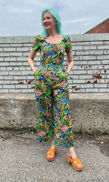 Whinchat Jumpsuit - Parrot Jungle