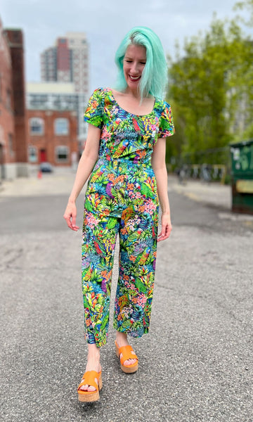 Whinchat Jumpsuit - Parrot Jungle
