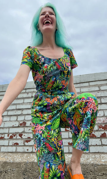 Whinchat Jumpsuit - Parrot Jungle