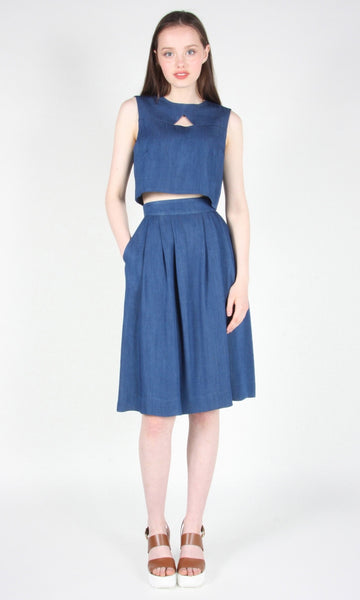 RN1471 - 16 - Godwit Skirt - Dark Wash