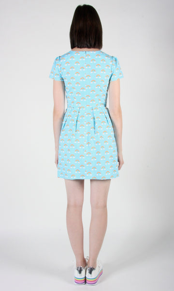 RN1418 - 14 - Kittiwake Dress - Blue Rainbows