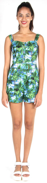 RN1346 - 10 - Kiwi Jumpsuit - Palms