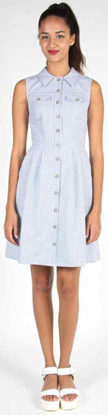 RN1553 - 8 - Lovebird Dress - Grey Gingham