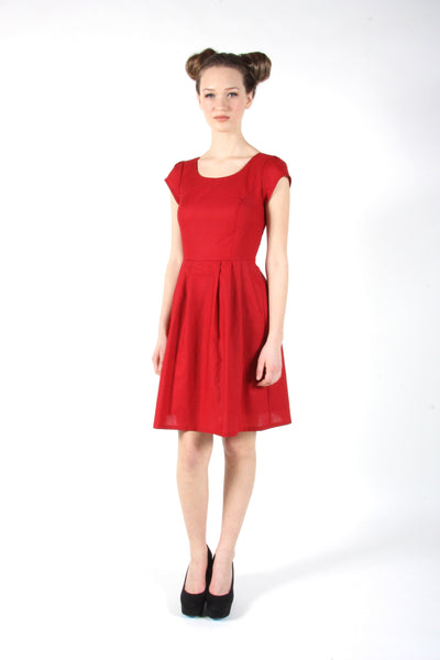 RN1291 - 2 - Macaw Dress - Red Dots