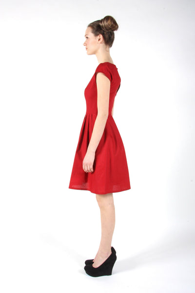RN1291 - 2 - Macaw Dress - Red Dots