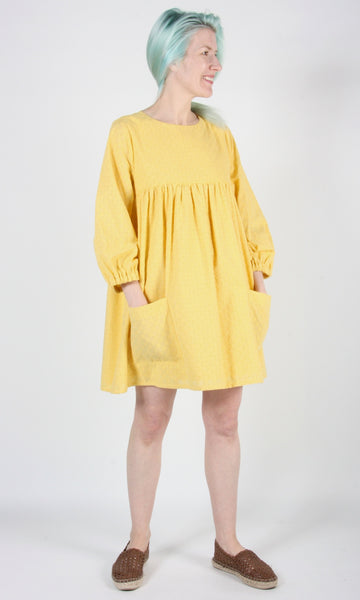 RN1395 - L - Martin Dress - Yellow Eyelet
