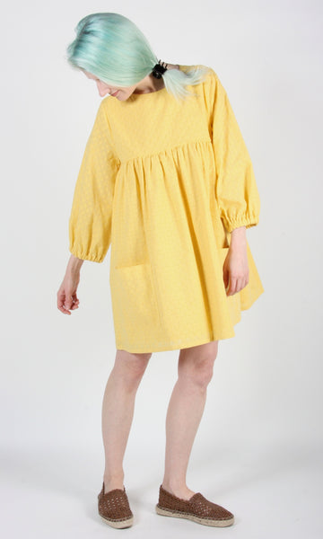 RN1395 - L - Martin Dress - Yellow Eyelet