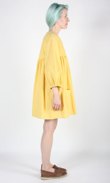 RN1395 - L - Martin Dress - Yellow Eyelet