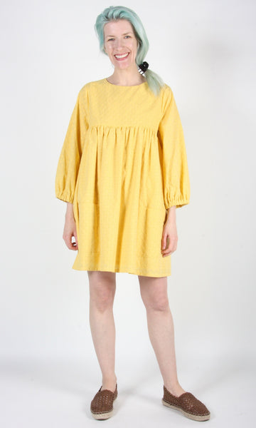 RN1395 - L - Martin Dress - Yellow Eyelet