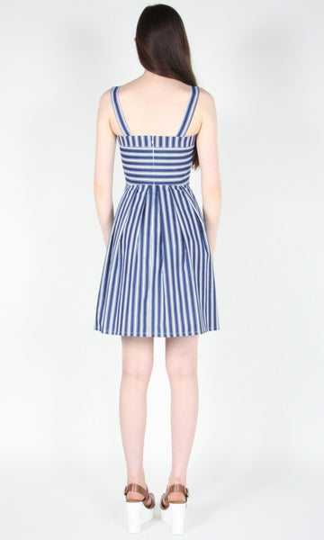 RN1452 - 8 - Minivet Dress - Blue Stripes