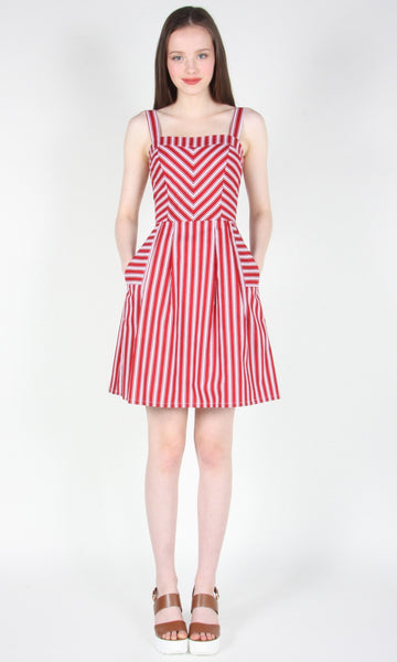 RN1299 - 8 - Minivet Dress - Red Stripes