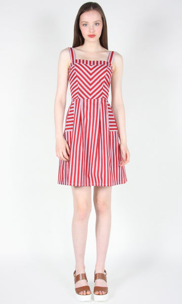 RN1299 - 8 - Minivet Dress - Red Stripes