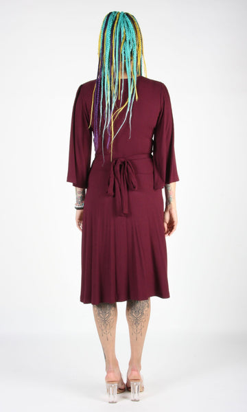 RN1559 - M - Palmcreeper Dress - Burgundy