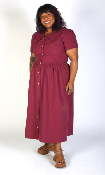 Peacock Dress - Grape