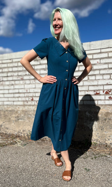 Peacock Dress - Night Tide