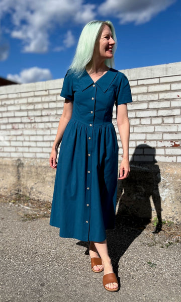 Peacock Dress - Night Tide