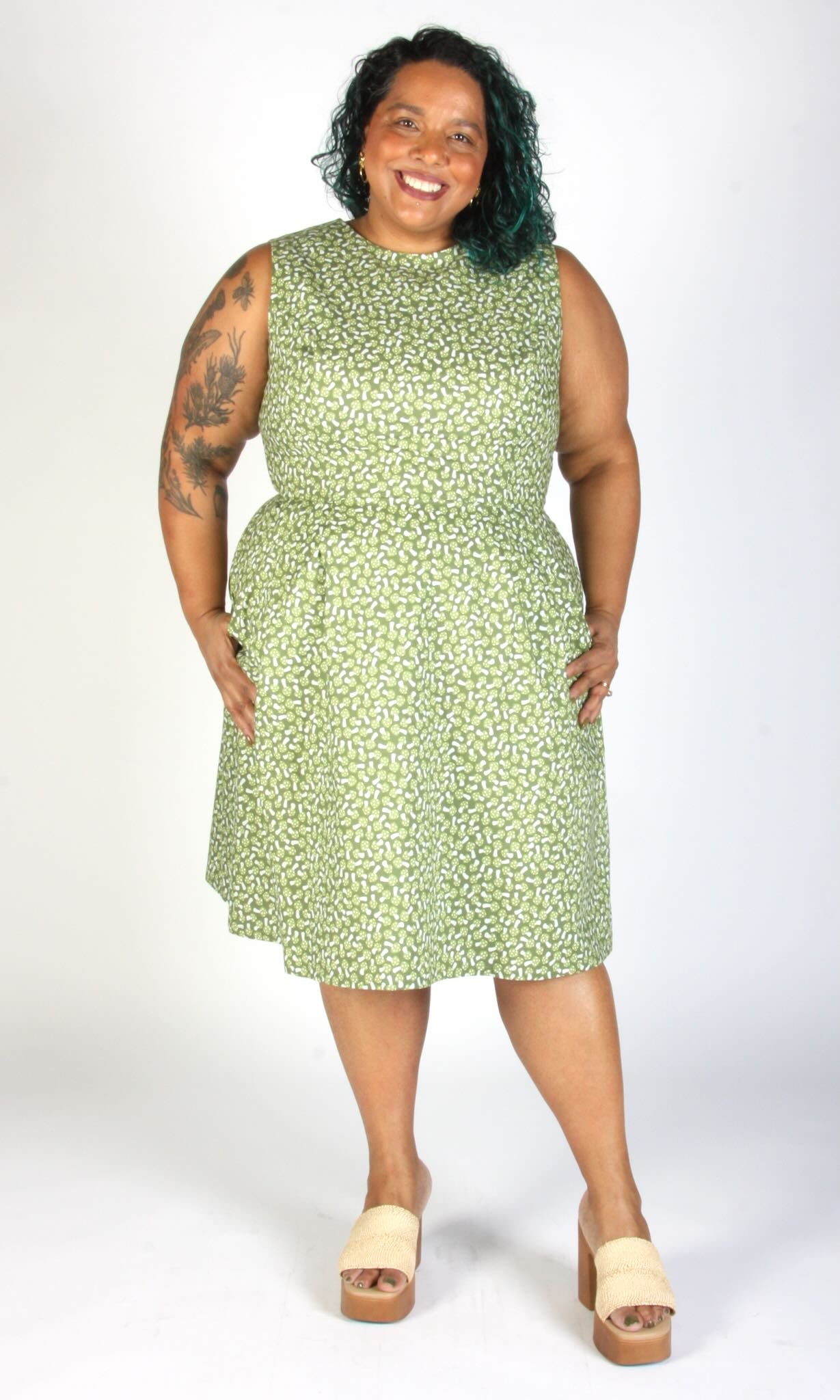 Peafowl Dress - Greenies