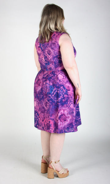 RN849 - 14 - Peafowl Dress - Purple Motif