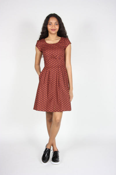 RN1681 - 16 - Peppershrike Dress - Brick