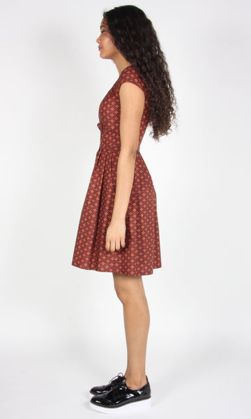 RN1681 - 16 - Peppershrike Dress - Brick