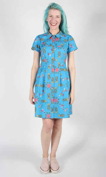 RN1273 - 8 - Ptarmigan Dress - Blue Pineapple Party