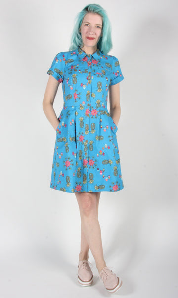 RN1273 - 8 - Ptarmigan Dress - Blue Pineapple Party