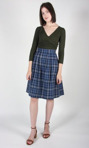 RN1447 - 12 - Rail Skirt - Blue Plaid