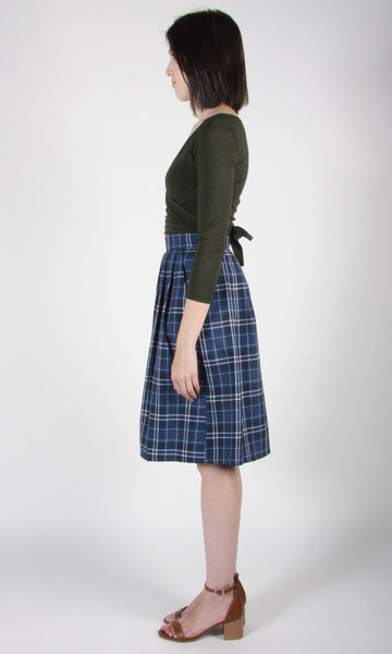 RN1447 - 12 - Rail Skirt - Blue Plaid