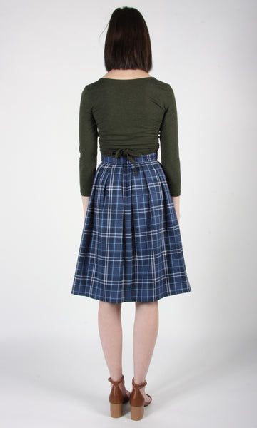 RN1447 - 12 - Rail Skirt - Blue Plaid