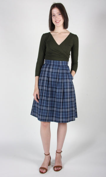 RN1447 - 12 - Rail Skirt - Blue Plaid