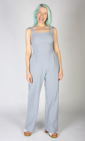 Roadrunner Jumpsuit - Blue Gingham