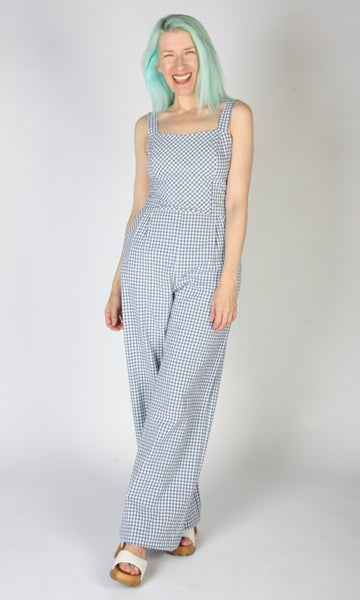 Roadrunner Jumpsuit - Blue Gingham