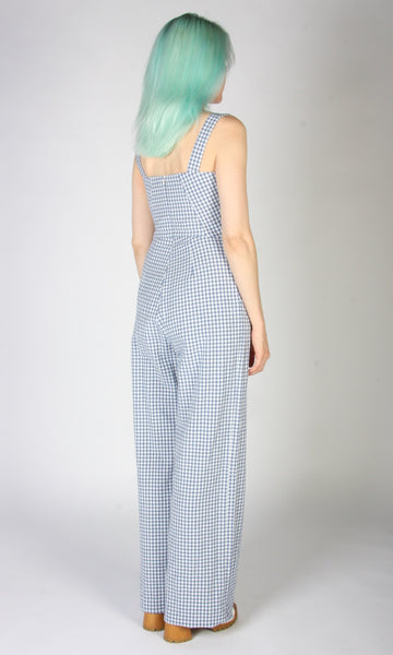 Roadrunner Jumpsuit - Blue Gingham